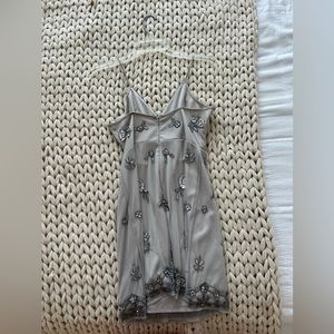 Altrd State Grey Beaded Mini Dress
